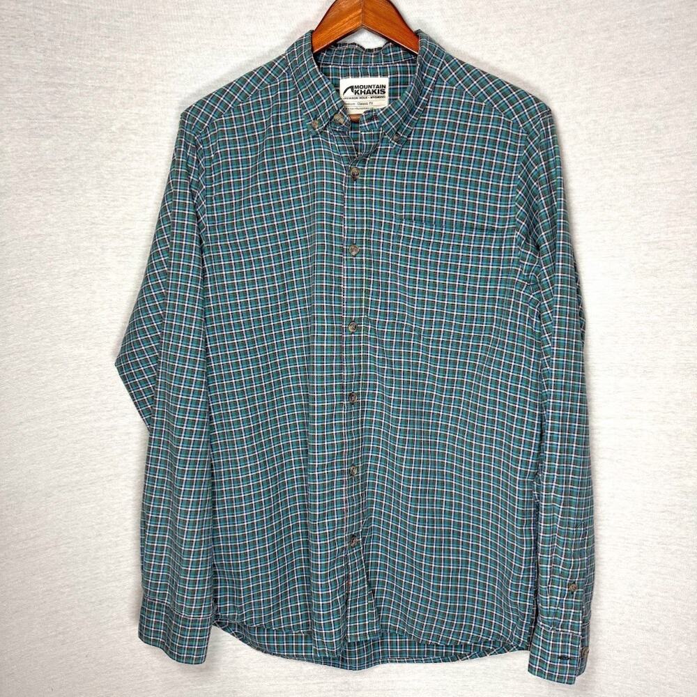 Mountain Khakis Plaid Long Sleeve Shirt Classic Fit Men sz Medium